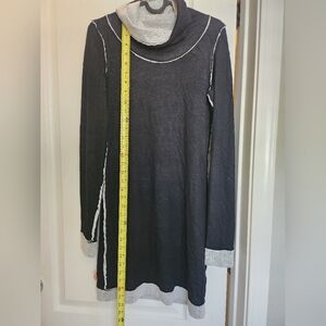 Black Long Sleeve Tunic with White Trim